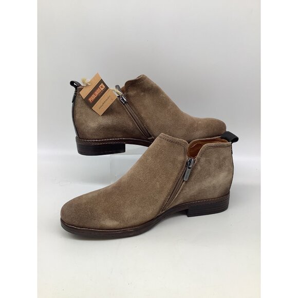 Pikolinos Womens Suede Leather Ankle Boots With Side Zipper & Black Heel Pull Ta - Picture 1 of 6